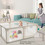 Costway 86423759 Baby Playpen Extra Large Kids Activity Center Safety Play-White