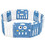 Costway 81207945 16-Panel Foldable Baby Playpen Kids Activity Centre-Blue