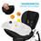 Costway 40735962 A-Shaped High Chair with 4 Lockable Wheels-Black