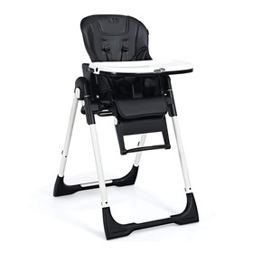 Costway 48521637 4-in-1 High Chair-Booster Seat with Adjustable Height and Recline-Black