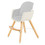 Costway 02951647 3-in-1 Convertible Wooden High Chair with Cushion-Gray