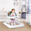 Costway 36071894 Adjustable Height Removable Folding Portable Baby Walker-Gray