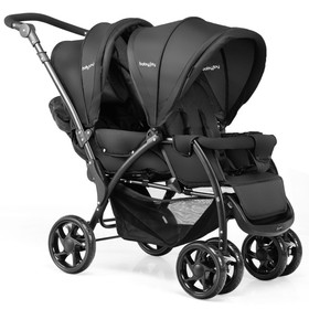 Costway 36187925 Foldable Lightweight Front Back Seats Double Baby Stroller-Black