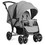 Costway 36187925 Foldable Lightweight Front Back Seats Double Baby Stroller-Gray