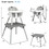 Costway 12578630 4-in-1 Baby Convertible Toddler Table Chair Set with PU Cushion-Gray