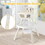 Costway 24016359 6-in-1 Baby High Chair Infant Activity Center with Height Adjustment-Beige