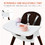 Costway 74916253 3-In-1 Adjustable Baby High Chair with Soft Seat Cushion for Toddlers-Brown