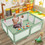 Costway 68749513 Extra-Large Safety Baby Fence with 50 Ocean Balls-Green