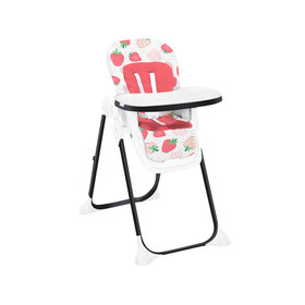 Costway 67493125 Baby High Chair Folding Feeding Chair with Multiple Recline and Height Positions-Red