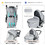 Costway 42930578 Folding Aluminum Infant Reversible Stroller with Diaper Bag-Gray