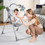 Costway 49326587 Electric Foldable Baby Rocking Chair with Adjustable Backrest-Gray