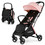 Costway 70612359 One-Hand Folding Portable Lightweight Baby Stroller with Aluminum Frame-Pink