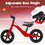 Costway 28439516 Kids Balance Bike with Rotatable Handlebar and Adjustable Seat Height-Blue