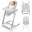 Costway 85943267 Baby Folding High Chair with 8 Adjustable Heights and 5 Recline Backrest-Gray