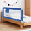 Costway 58906273 57 Inch Toddlers Vertical Lifting Baby Bed Rail Guard with Lock-Blue