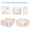 Costway 78460325 16 Panels Baby Safety Playpen with Drawing Board-Pink