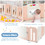 Costway 78460325 16 Panels Baby Safety Playpen with Drawing Board-Pink