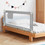 Costway 58906273 57 Inch Toddlers Vertical Lifting Baby Bed Rail Guard with Lock-Gray