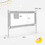 Costway 58906273 57 Inch Toddlers Vertical Lifting Baby Bed Rail Guard with Lock-Gray