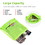 Costway 12685793 Drawstring Backpack String Bag Foldable Sports Sack with Zipper Pocket-Green