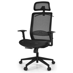 Costway 74659012 Height Adjustable Ergonomic High Back Mesh Office Chair with Hange-Black