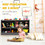 Costway 32706145 Kids 2-Shelf Bookcase 5-Cube Wood Toy Storage Cabinet Organizer-Gray