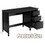 Costway 78240639 3-Drawer Home Office Study Computer Desk with Spacious Desktop-Black