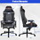 Costway 37495268 Adjustable Gaming Chair with Gas Lift 4D Armrest and Lumbar Support-Black