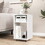 Costway 95412783 Mobile File Cabinet Wooden Printer Stand Vertical Storage Organizer-White