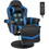 Costway 78946213 Massage Video Gaming Recliner Chair with Adjustable Height-Blue