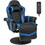 Costway 78946213 Massage Video Gaming Recliner Chair with Adjustable Height-Blue