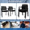 Costway 35714982 Set of 2 Stackable Reception Room Chairs with Padded Seat-Black