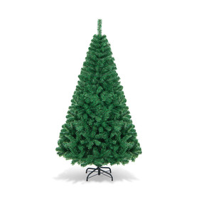 Costway 34217890 Artificial PVC Hinged Christmas Tree with Solid Metal Stand-6 ft