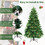 Costway 48265971 Artificial Christmas Tree with LED Lights and Pine Cones-7'