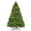 Costway 61437520 7 Feet PVC Artificial Christmas Tree with LED Lights-7 ft