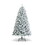 Costway 83970451 6 Feet Artificial Snow Decorated Flocked Hinged Christmas Tree with Metal Stand
