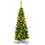 Costway 61479382 4.5 ft Pre-Lit Premium Hinged Artificial Fir Pencil Christmas Tree with LED Lights-Green