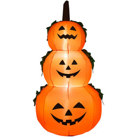 Costway 81562394 6 Feet Halloween Inflatable Stacked Pumpkins