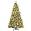 Costway 38054712 7 Feet Pre-lit Snow Flocked Hinged Christmas Tree with 1116 Tips and Metal Stand-7 ft