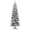 Costway 29768153 8 Feet Pre-Lit Hinged Snow Flocked Christmas Tree with Remote Control