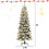 Costway 29768153 8 Feet Pre-Lit Hinged Snow Flocked Christmas Tree with Remote Control