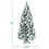 Costway 10687295 Flocked Hinged Artificial Slim Christmas Tree with Pine Needles-7 ft