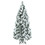 Costway 10687295 Flocked Hinged Artificial Slim Christmas Tree with Pine Needles-7 ft