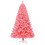 Costway 38195706 Pink Christmas Tree with Snow Flocked PVC Tips and Metal Stand-7.5 ft