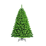 Costway 63947205 Snow Flocked Artificial Christmas Tree with Metal Stand-7.5 ft