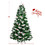 Costway 45186907 Unlit Snowy Hinged Christmas Tree with Mixed Tips and Red Berries-7'