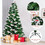 Costway 45186907 Unlit Snowy Hinged Christmas Tree with Mixed Tips and Red Berries-7'