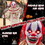 Costway 43698257 5 FT Grins Animatronic Killer Clown Halloween Decoration with Glowing Red Eyes