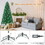 Costway 21389756 Prelit Fiber Optic Christmas Tree with Warm White Lights-7 ft