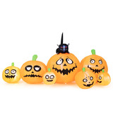 Costway 14758932 8 Feet Long Halloween Inflatable Pumpkins with Witch's Cat